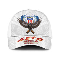 American Samoa Fautasi Baseball Net Cap Pago Pago Aeto and Iseula o le Moana of Fagatogo White Color LT03 One Size White White - Polynesian Pride