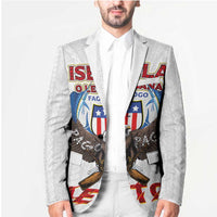 American Samoa Fautasi Blazer Pago Pago Aeto and Iseula o le Moana of Fagatogo White Color LT03 - Polynesian Pride
