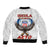 American Samoa Fautasi Bomber Jacket Pago Pago Aeto and Iseula o le Moana of Fagatogo White Color - Polynesian Pride