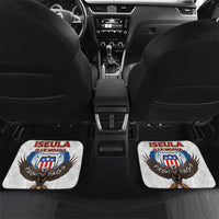 American Samoa Fautasi Car Mats Pago Pago Aeto and Iseula o le Moana of Fagatogo White Color LT03 Set 2pcs - Back White - Polynesian Pride