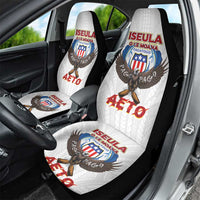 American Samoa Fautasi Car Seat Cover Pago Pago Aeto and Iseula o le Moana of Fagatogo White Color LT03 - Polynesian Pride