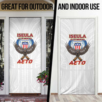 American Samoa Fautasi Door Cover Pago Pago Aeto and Iseula o le Moana of Fagatogo White Color LT03 - Polynesian Pride