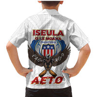 American Samoa Fautasi Family Matching Mermaid Dress and Hawaiian Shirt Pago Pago Aeto and Iseula o le Moana of Fagatogo White Color LT03 - Polynesian Pride