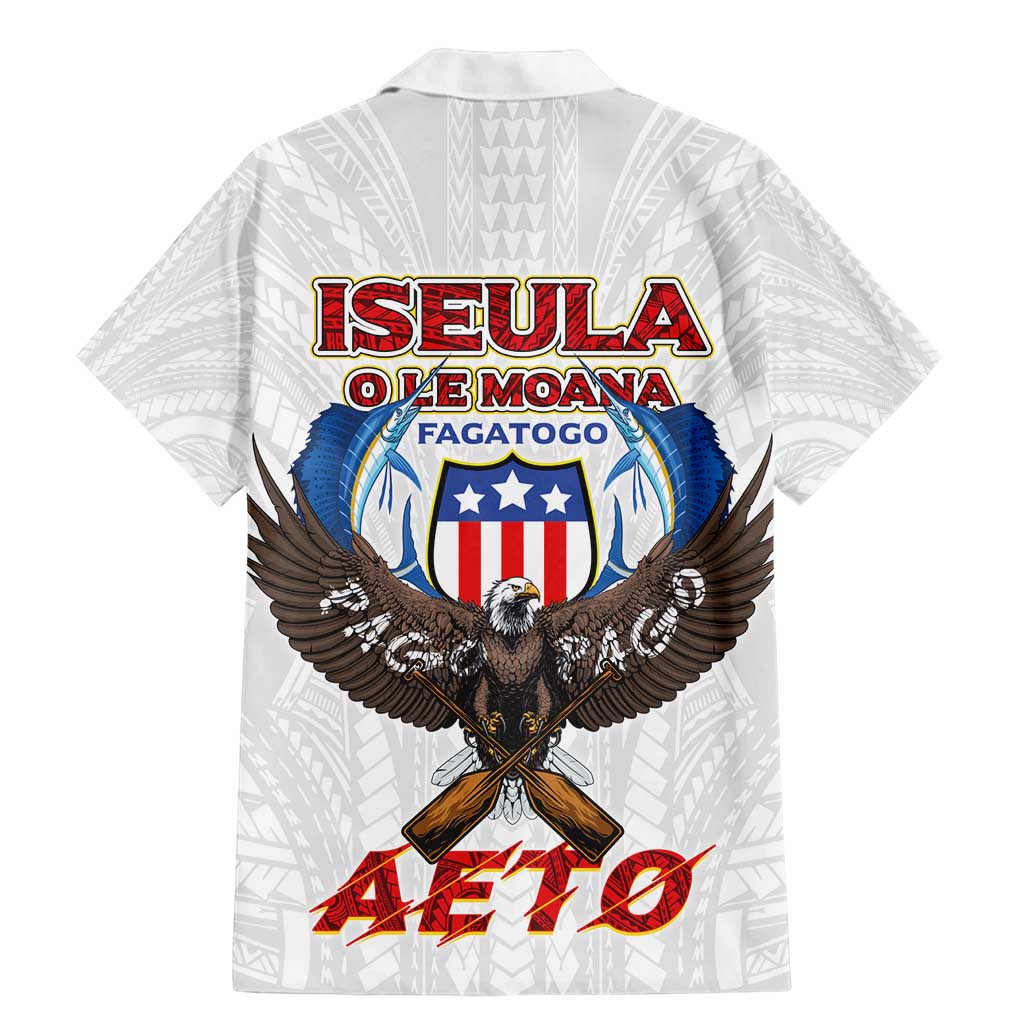 American Samoa Fautasi Family Matching Mermaid Dress and Hawaiian Shirt Pago Pago Aeto and Iseula o le Moana of Fagatogo White Color LT03 - Polynesian Pride