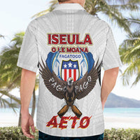 American Samoa Fautasi Hawaiian Shirt Pago Pago Aeto and Iseula o le Moana of Fagatogo White Color LT03 - Polynesian Pride