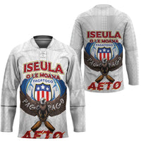 American Samoa Fautasi Hockey Jersey Pago Pago Aeto and Iseula o le Moana of Fagatogo White Color LT03 - Polynesian Pride