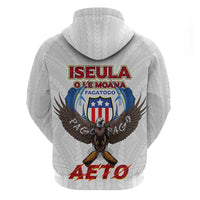 American Samoa Fautasi Hoodie Pago Pago Aeto and Iseula o le Moana of Fagatogo White Color LT03 - Polynesian Pride
