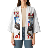 American Samoa Fautasi Kimono Pago Pago Aeto and Iseula o le Moana of Fagatogo White Color LT03 - Polynesian Pride