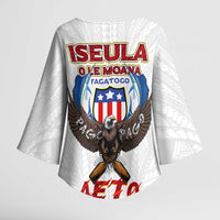 American Samoa Fautasi Kimono Sleeve Blouse Pago Pago Aeto and Iseula o le Moana of Fagatogo White Color LT03 - Polynesian Pride
