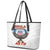 American Samoa Fautasi Leather Tote Bag Pago Pago Aeto and Iseula o le Moana of Fagatogo White Color - Polynesian Pride