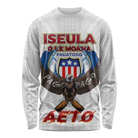 American Samoa Fautasi Long Sleeve Shirt Pago Pago Aeto and Iseula o le Moana of Fagatogo White Color LT03 Unisex White - Polynesian Pride