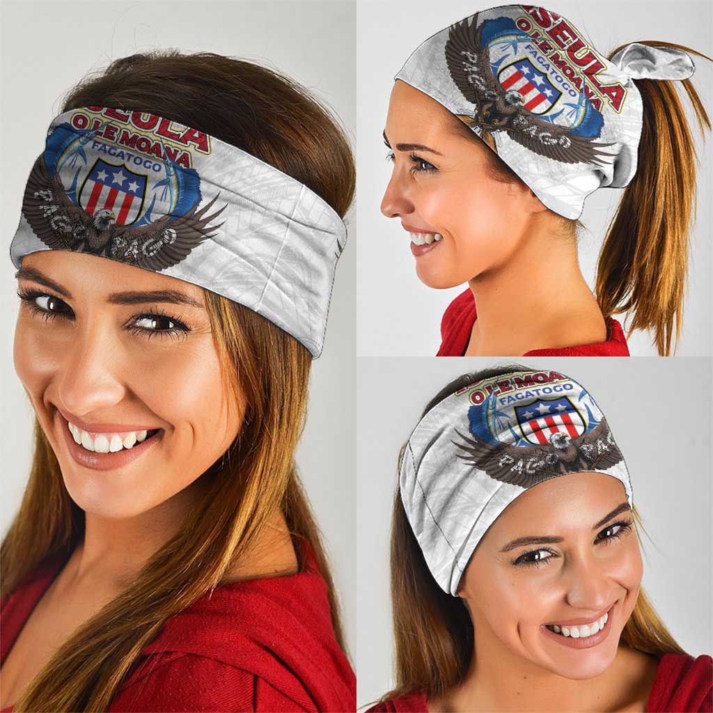 American Samoa Fautasi Neck Gaiter Pago Pago Aeto and Iseula o le Moana of Fagatogo White Color LT03 - Polynesian Pride