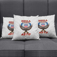 American Samoa Fautasi Pillow Cover Pago Pago Aeto and Iseula o le Moana of Fagatogo White Color LT03 - Polynesian Pride