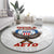 American Samoa Fautasi Round Carpet Pago Pago Aeto and Iseula o le Moana of Fagatogo White Color - Polynesian Pride