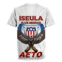American Samoa Fautasi Rugby Jersey Pago Pago Aeto and Iseula o le Moana of Fagatogo White Color LT03 - Polynesian Pride