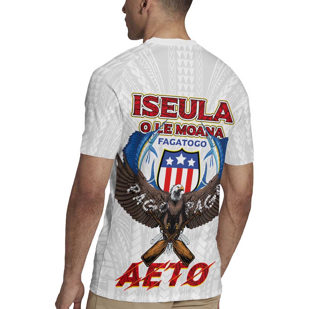 American Samoa Fautasi Rugby Jersey Pago Pago Aeto and Iseula o le Moana of Fagatogo White Color LT03 - Polynesian Pride