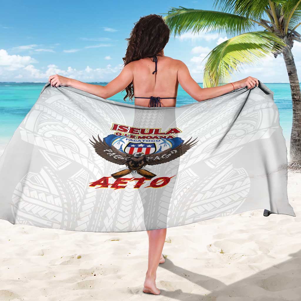American Samoa Fautasi Sarong Pago Pago Aeto and Iseula o le Moana of Fagatogo White Color LT03 - Polynesian Pride