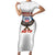 American Samoa Fautasi Short Sleeve Bodycon Dress Pago Pago Aeto and Iseula o le Moana of Fagatogo White Color - Polynesian Pride