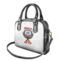 American Samoa Fautasi Shoulder Handbag Pago Pago Aeto and Iseula o le Moana of Fagatogo White Color LT03 - Polynesian Pride