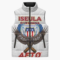 American Samoa Fautasi Sleeveless Puffer Jacket Pago Pago Aeto and Iseula o le Moana of Fagatogo White Color LT03 Unisex White - Polynesian Pride