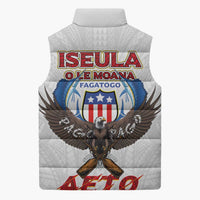 American Samoa Fautasi Sleeveless Puffer Jacket Pago Pago Aeto and Iseula o le Moana of Fagatogo White Color LT03 - Polynesian Pride
