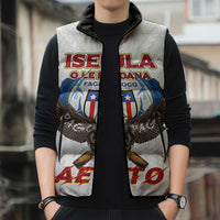 American Samoa Fautasi Sleeveless Puffer Jacket Pago Pago Aeto and Iseula o le Moana of Fagatogo White Color LT03 - Polynesian Pride