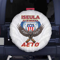 American Samoa Fautasi Spare Tire Cover Pago Pago Aeto and Iseula o le Moana of Fagatogo White Color LT03 No hole White - Polynesian Pride