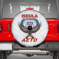 American Samoa Fautasi Spare Tire Cover Pago Pago Aeto and Iseula o le Moana of Fagatogo White Color LT03 - Polynesian Pride