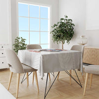 American Samoa Fautasi Tablecloth Pago Pago Aeto and Iseula o le Moana of Fagatogo White Color LT03 - Polynesian Pride