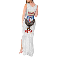 American Samoa Fautasi Tank Maxi Dress Pago Pago Aeto and Iseula o le Moana of Fagatogo White Color LT03 - Polynesian Pride
