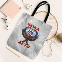 American Samoa Fautasi Tote Bag Pago Pago Aeto and Iseula o le Moana of Fagatogo White Color LT03 Black Strap One Size White - Polynesian Pride