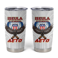 American Samoa Fautasi Tumbler Cup Pago Pago Aeto and Iseula o le Moana of Fagatogo White Color LT03 White - Polynesian Pride