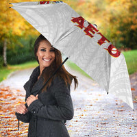 American Samoa Fautasi Umbrella Pago Pago Aeto and Iseula o le Moana of Fagatogo White Color LT03 - Polynesian Pride