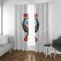 American Samoa Fautasi Window Curtain Pago Pago Aeto and Iseula o le Moana of Fagatogo White Color LT03 With Grommets White - Polynesian Pride
