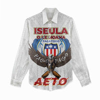American Samoa Fautasi Women Casual Shirt Pago Pago Aeto and Iseula o le Moana of Fagatogo White Color LT03 - Polynesian Pride
