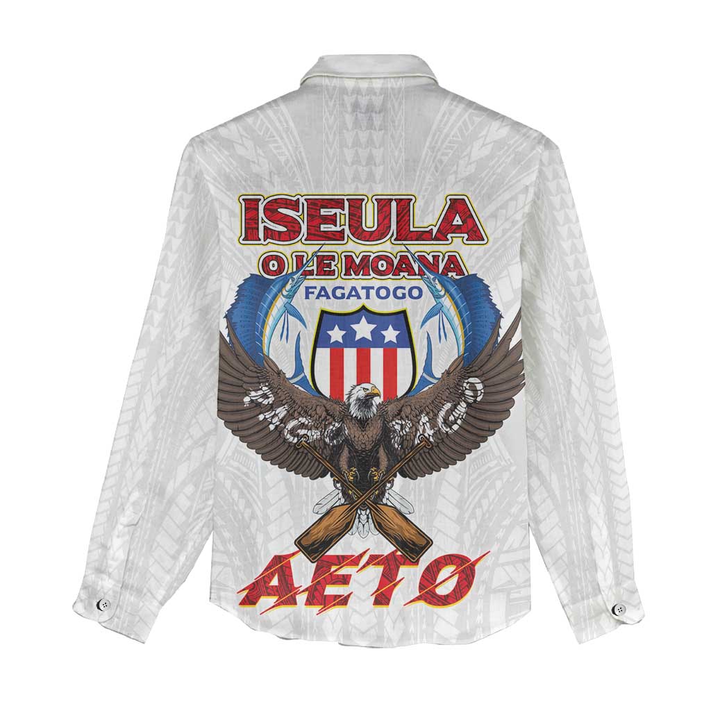 American Samoa Fautasi Women Casual Shirt Pago Pago Aeto and Iseula o le Moana of Fagatogo White Color LT03 - Polynesian Pride