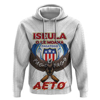 American Samoa Fautasi Zip Hoodie Pago Pago Aeto and Iseula o le Moana of Fagatogo White Color LT03 Pullover Hoodie White - Polynesian Pride