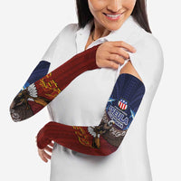 American Samoa Fautasi Arm Sleeves Pago Pago Aeto and Iseula o le Moana of Fagatogo Red-Blue LT03 - Polynesian Pride
