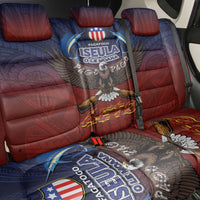 American Samoa Fautasi Back Car Seat Cover Pago Pago Aeto and Iseula o le Moana of Fagatogo Red-Blue LT03 - Polynesian Pride