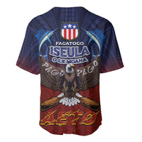 American Samoa Fautasi Baseball Jersey Pago Pago Aeto and Iseula o le Moana of Fagatogo Red-Blue LT03 - Polynesian Pride