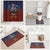 American Samoa Fautasi Bathroom Set Pago Pago Aeto and Iseula o le Moana of Fagatogo Red-Blue - Polynesian Pride