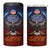 American Samoa Fautasi 4 in 1 Can Cooler Tumbler Pago Pago Aeto and Iseula o le Moana of Fagatogo Red-Blue - Polynesian Pride