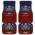 American Samoa Fautasi Car Mats Pago Pago Aeto and Iseula o le Moana of Fagatogo Red-Blue - Polynesian Pride