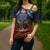 American Samoa Fautasi Cross Shoulder Shirt Pago Pago Aeto and Iseula o le Moana of Fagatogo Red-Blue - Polynesian Pride
