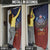 American Samoa Fautasi Door Cover Pago Pago Aeto and Iseula o le Moana of Fagatogo Red-Blue - Polynesian Pride