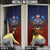 American Samoa Fautasi Door Cover Pago Pago Aeto and Iseula o le Moana of Fagatogo Red-Blue - Polynesian Pride