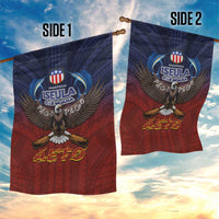 American Samoa Fautasi Garden Flag Pago Pago Aeto and Iseula o le Moana of Fagatogo Red-Blue LT03 - Polynesian Pride