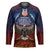 American Samoa Fautasi Hockey Jersey Pago Pago Aeto and Iseula o le Moana of Fagatogo Red-Blue - Polynesian Pride