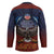 American Samoa Fautasi Hockey Jersey Pago Pago Aeto and Iseula o le Moana of Fagatogo Red-Blue - Polynesian Pride