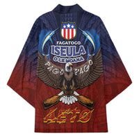 American Samoa Fautasi Kimono Pago Pago Aeto and Iseula o le Moana of Fagatogo Red-Blue LT03 - Polynesian Pride
